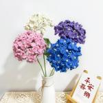 9x45cm Handmade Crochet Hydrangea Bouquet Faux Floral Decor for Wedding Gifts Knited Pile for sale