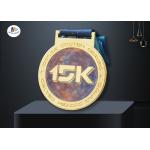 Colorful Printing Custom Sports Medals 15K Medailles With Heat Transfer Ribbon for sale