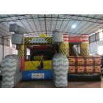 Inflatable Construction worker themed combo PVC material inflatable jumping house building combo for sale for sale
