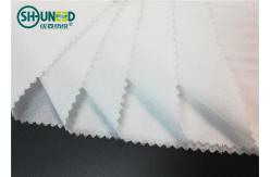 China White Polyester Woven Fusible Interlining / Twill Woven Fusible Interfacing Fabric supplier