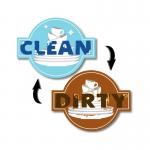 Strong Magnet Kitchen Dirty Dishwasher Clean Sign Double Sided Indicator for sale