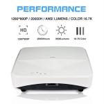 1080p 4k Home UST Full Hd Portable Projector 12000:1 Home Theater for sale