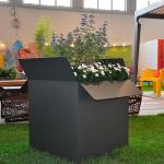 Custom Style Rusty Black Corten Steel Planter Boxs Raised Garden Bed With Drainage Hole for sale