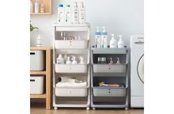 China H73CM Collapsible Plastic Laundry Basket With Wheels Contemporary supplier