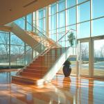 Premium 316 Stainless Steel Handrails with Brushed Finish for Glass Staircases for sale