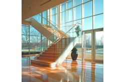 China Polished Crystal and Stainless Steel Handrails with 8-12mm Glass Support supplier