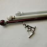 6.3m Silver Adjustable Home Decorative Steel Pipe Curtain Rods for sale