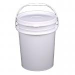Reusable Unbreakable 5kg White Round Plastic Fish Bucket with Lid and Handle for sale