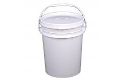 China Reusable Unbreakable 5kg White Round Plastic Fish Bucket with Lid and Handle supplier