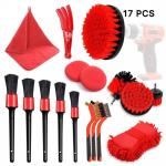 17PCS Detailing Brush Set For Car Wash PP Nylon Material for sale