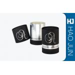Matt Finish Luxury Round Candle Boxes Sponge Silver Hot Stamping Logo for sale