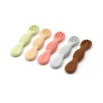 FDA Flexible Weaning Cutlery 6 Months Silicone Spoon For Eating for sale
