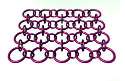 China Stainless Steel Chain Braid Metal Ring Mesh For Security Areas Background supplier