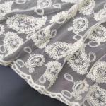 Water Soluble White Coloured Embroidery Fabric Polyester Cotton Lace Material for sale