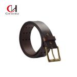 Vintage Cowhide Genuine Leather Belt OEM ODM Zinc Alloy Buckle Included for sale