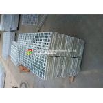 Stair Tread Serrated Steel Grating Custom Width HDG Surface Treatment for sale