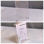Acrylic Photo Frame With Stand Acrylic Card Holder With Screw Foots for sale