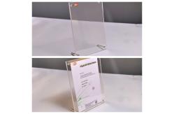 China Acrylic Photo Frame With Stand Acrylic Card Holder With Screw Foots supplier