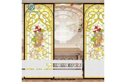 China Building Decoration Mosaic Glass Panels Window Art with Metal Frame supplier