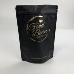 Custom Printed Matt Black Aluminum Foil 250g 1kg With  Pouch Stand Up Coffee Bean Bag Packaging for sale