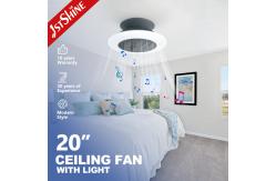 China 20 Inches LED Ceiling Fan With Speaker APP Smart Control Dimmable Light supplier