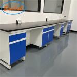 Blue Practical Lab Workstation Bench , Multifunctional Lab Working Table