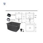 1 Bowl Chemistry Lab Sink , 380*450*310mm Anti Alkali Lab Furniture Accessories for sale