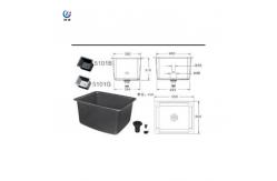 China Gooseneck Faucet Chemistry Lab Sink Rectangular Polypropylene Laboratory Accessories supplier