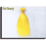 Yellow Single Drawn Virgin Human Hair Extensions No Tangle And No Shedding