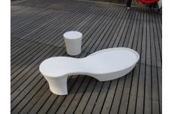 China High Heel Shoes Shaped Cane Daybed , White Resin Wicker Daybed supplier