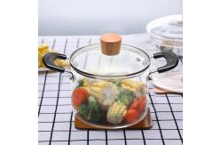 China Microwave Heating Transparent Borosilicate Glass Soup Pot supplier