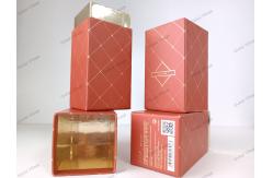 China Recyclable Rectangular Cosmetic Paper Tube Orange For Gift supplier