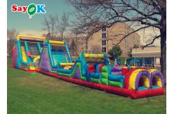 China 150m 495ft Commercial Inflatable Obstacle Course For Adult supplier