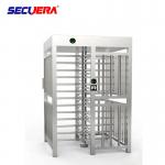 Automatic pedestrian waist high 304 stainless steel swing turnstile with RFID card/fingerprint reader for sale