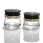 Cosmetics Face Cream Glass Jar 50ml And Glass Packaging Round Frosted Glass Bottle Quality Customized 5g 10g 15g for sale