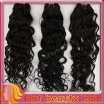 Black Remy Peruvian Virgin Human Hair Extensions 18 22 Loose Wavy Natural Wave