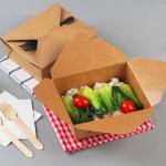 Disposable Takeaway Craft Paper Lunch Food Box Paper Meal Box Standard for sale