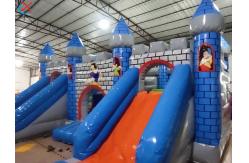 China Factory Inflatable Playground Inflatable Snow White Castle With Double Slides supplier