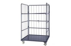 China Folding Warehouse Storage Rolling Cage Container Trolley supplier