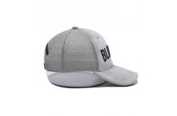 China Gray Suede Trucker Hat 3d Embroidered  5 Panel Mesh Cap supplier
