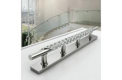 China Innovative Stainless Steel Handrails with Crystal Accents for Glass Applications supplier