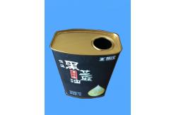 China 1L Cooking Oil Tin Can Plastic Cap Small Rectangular Tin Containers supplier