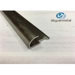 Round Aluminium Corner Trim Profiles With Polishing Champagne 6063 T5 for sale