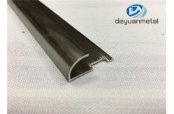 China Round Aluminium Corner Trim Profiles With Polishing Champagne 6063 T5 supplier