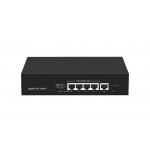 6 Port 10/100/1000mbps POE Fiber Switch With 4 Port Poe Ethernet Switch Manufacturer for sale