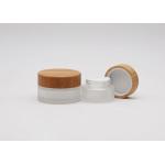 Frosted Clear Cream Cosmetic Jar Container 100g Empty With Bamboo Lid