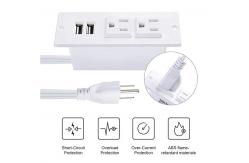 China Office desktop conference table power socket white embedded power supply board supplier