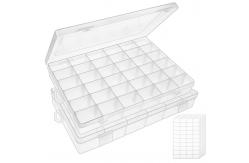 China 36 Grids Clear Plastic Organizer Box For Storage Jewelry supplier