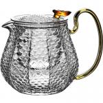Heat Resistant Clear Glass Teapot Stovetop Safe Curved Sprouts Glass Tea Maker for sale