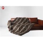 Darker Brown Chinchilla Faux Fur Blanket Mink Nursery Throws Rectangular for sale